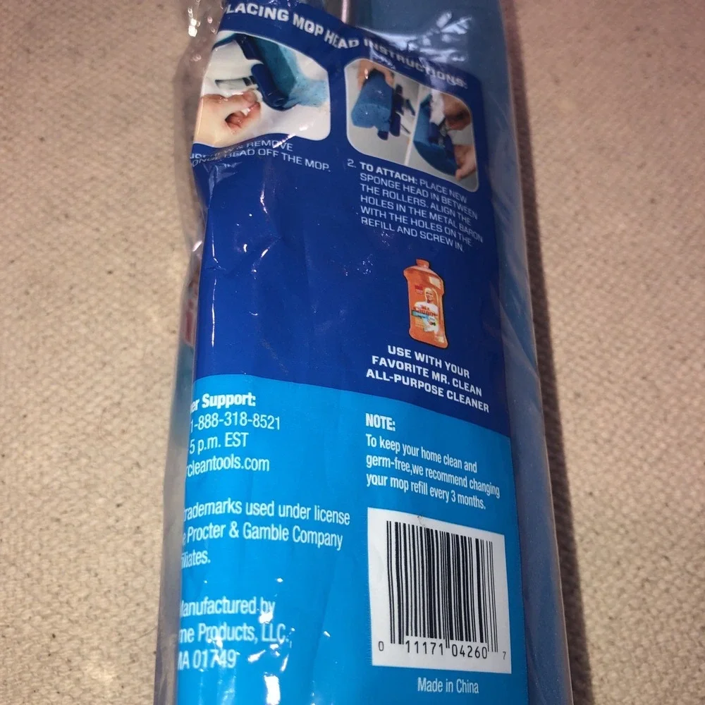 Mr. Clean ROLLER Mop Refill Durable Sponge Head Brand NEW